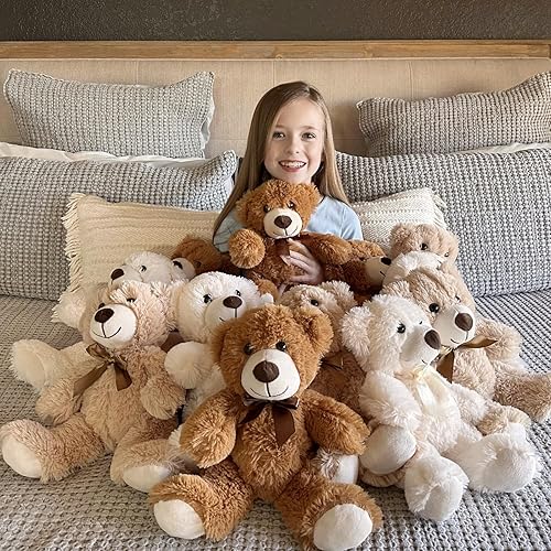 Miniatura 7 de MorisMos Oso de peluche suave a granel personalizable a granel, oso de peluche pequeño de 14 pulgadas para niños, Navidad, cumpleaños, decoración de
