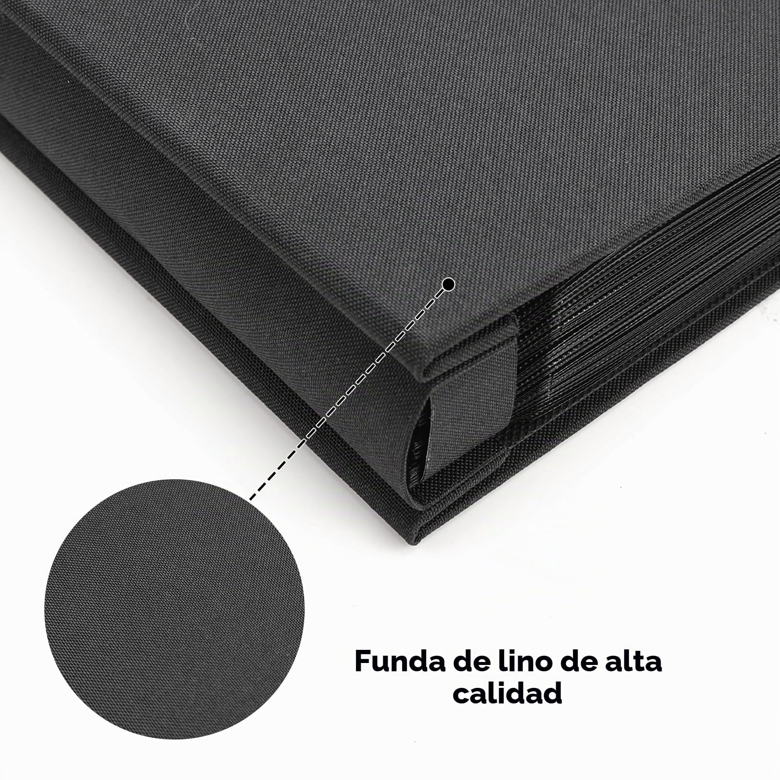 Album fotos grande 33.5x32.5cm Funda de Lino Gran capacidad Album 60 Páginas Horizontales y Verticales, Boda Familiar para Bebés album fotos boda álbum de fotos