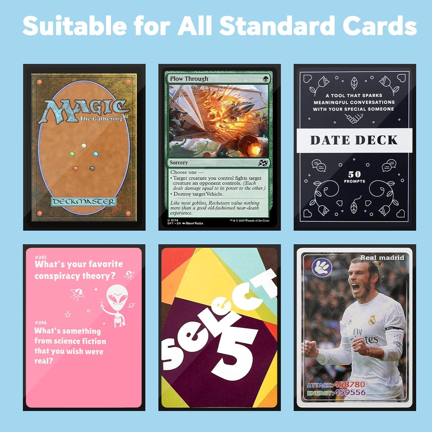 100CT MTG Card Sleeves, Textured Back Art Sleeve, MTG Sleeves Matte Back Finish, 66x92mm Card Sleeve for Baseball Cards,Trading Cards,Game Cards