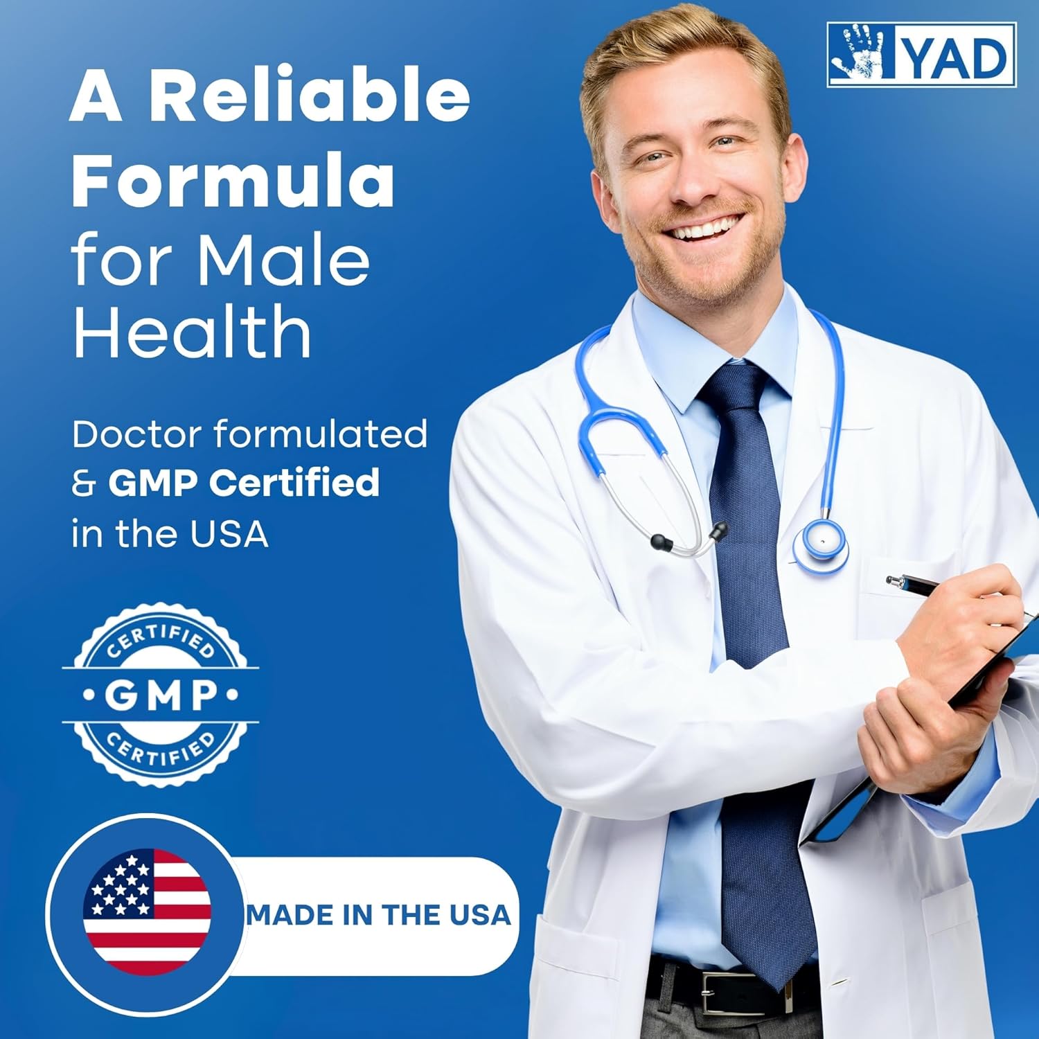 Men – Men’s Fertility Support - Pre-Conception Supplement with L-Carnitine, Zinc & Antioxidants – Non-GMO, Gluten-Free, Dairy-Free - 90 Tablets, 3 Month Supply