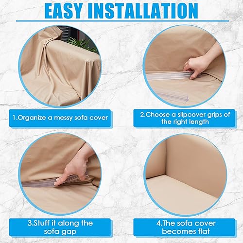 Vista 4 de Jetec Funda para sofá seccional, agarres para sofá, sillones y dueños de mascotas (5 piezas, 12 pulgadas, 7 pulgadas)