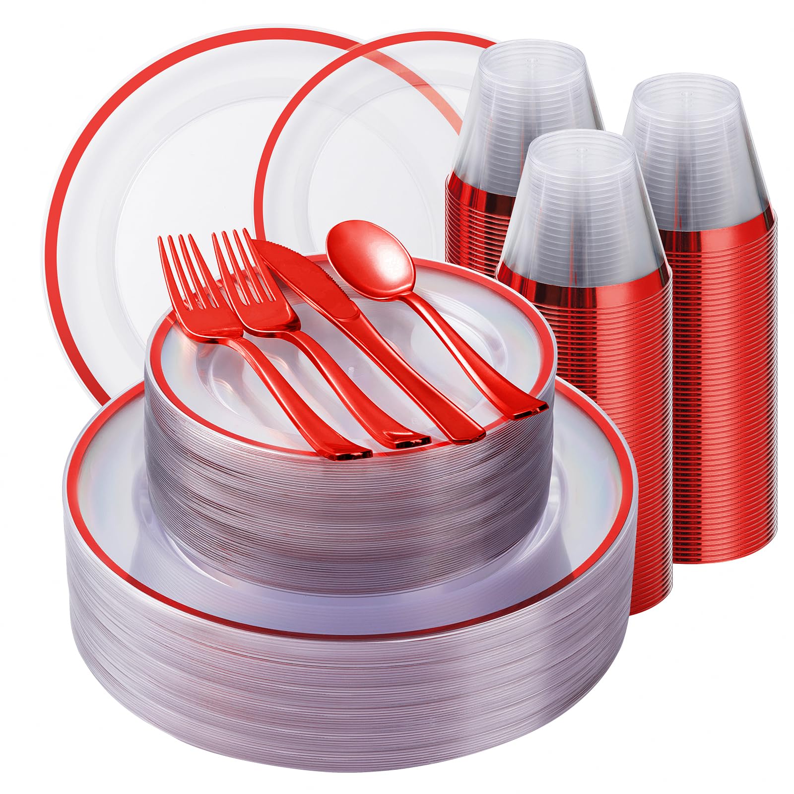 Beststar 350PCS Disposable Dinnerware Sets - 50 Guests -9 Beststar 350PCS Disposable Dinnerware Sets - 50 Guests -9