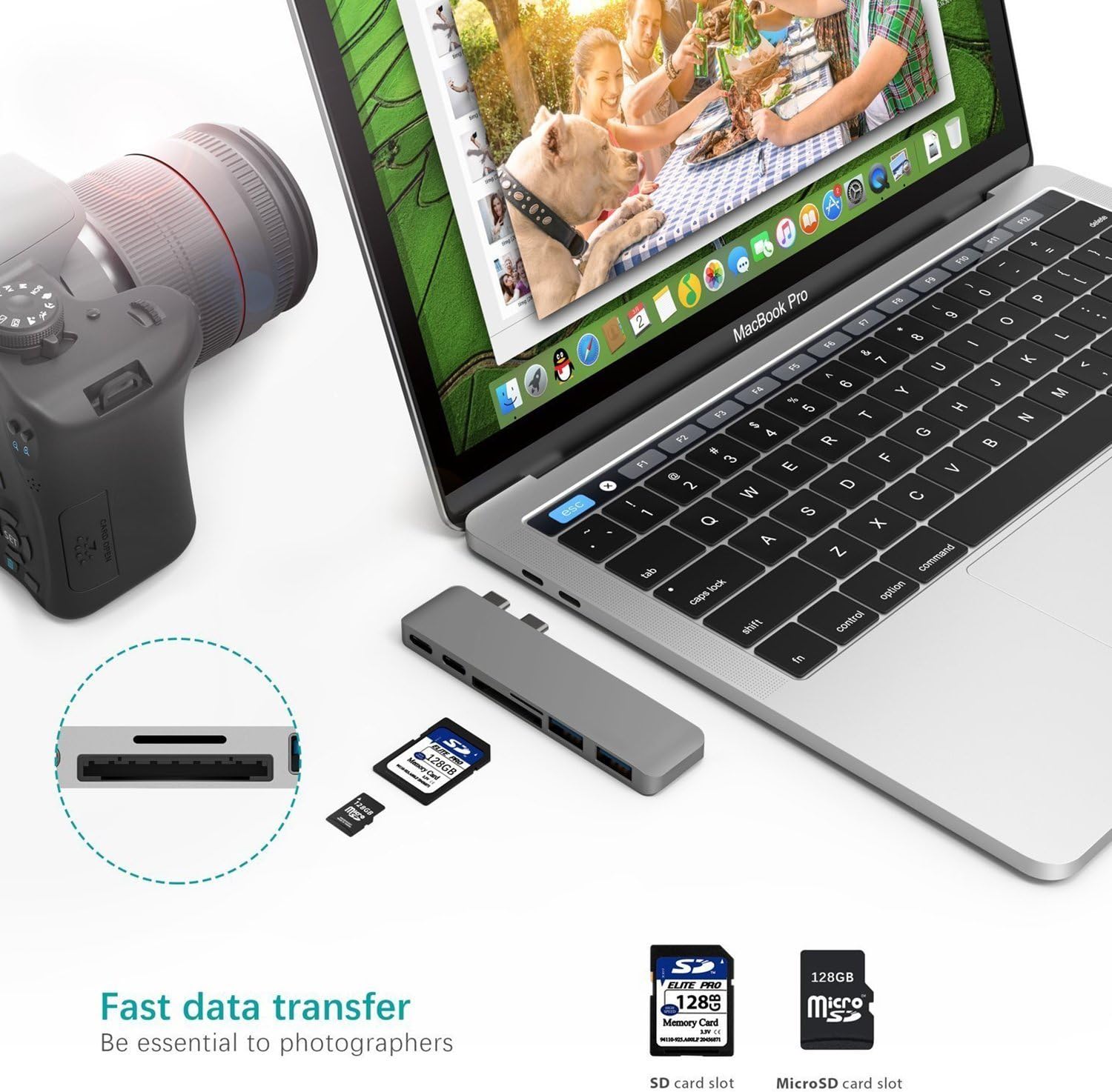 Get Discount Offer Homate Aluminum USB-C Hub Adapter with 40Gbs Thunderbolt 3, Pass-Through Charging, SD/Micro Card Reader Slot and 2 USB 3.0 Ports for Macbook Pro 13” and 15”–(Space Gray) 80% Off Discount Homate Aluminum USB-C Hub Adapter with 40Gbs Thunderbolt 3, Pass-Through Charging, SD/Micro Card Reader Slot and 2 USB 3.0 Ports for Macbook Pro 13” and 15”–(Space Gray)