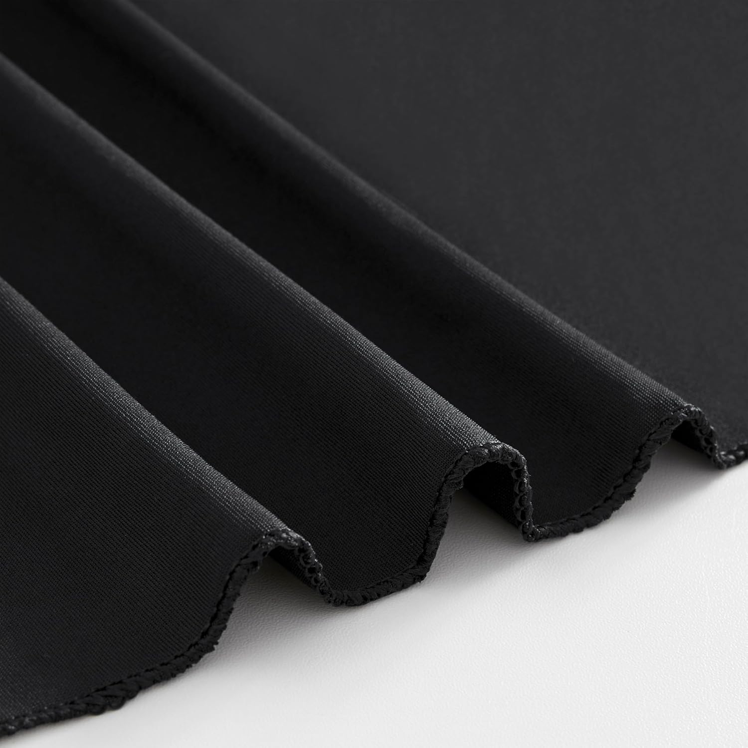 2Pcs 32" Highboy Cocktail Round Stretch Spandex Table Cover Table Skirt High Top Tablecloth (30"-32" Dia x 43", Black)