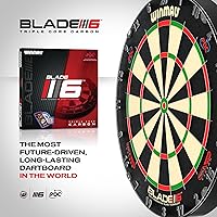 Vista 7 de Winmau Blade 6 Triple Core & Blade 360 Series Dartboards - Professional PDC Tournament Dart Board, Ultra-Thin Wire System, High-Density Sisal