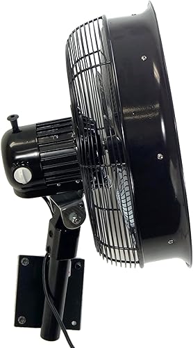 Miniatura 2 de HydroMist F10-14-006 - Ventilador oscilante de pared (24 pulgadas), 18", Negro