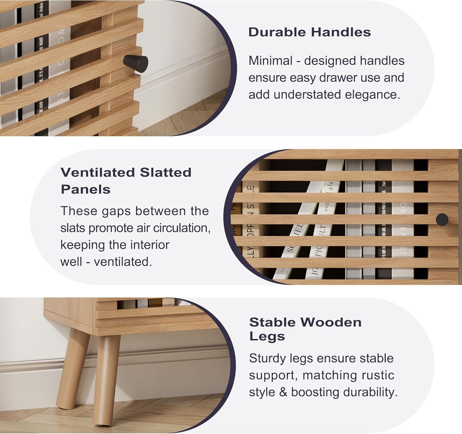 Furnify Small Narrow Corner Bookcase, 55" H Mid-Century Modern Bookshelf with Slatted Door, 4 Cube Bookcase with Open Shelf, Display Storage Cabinet for Living Room, Home Office, Oak