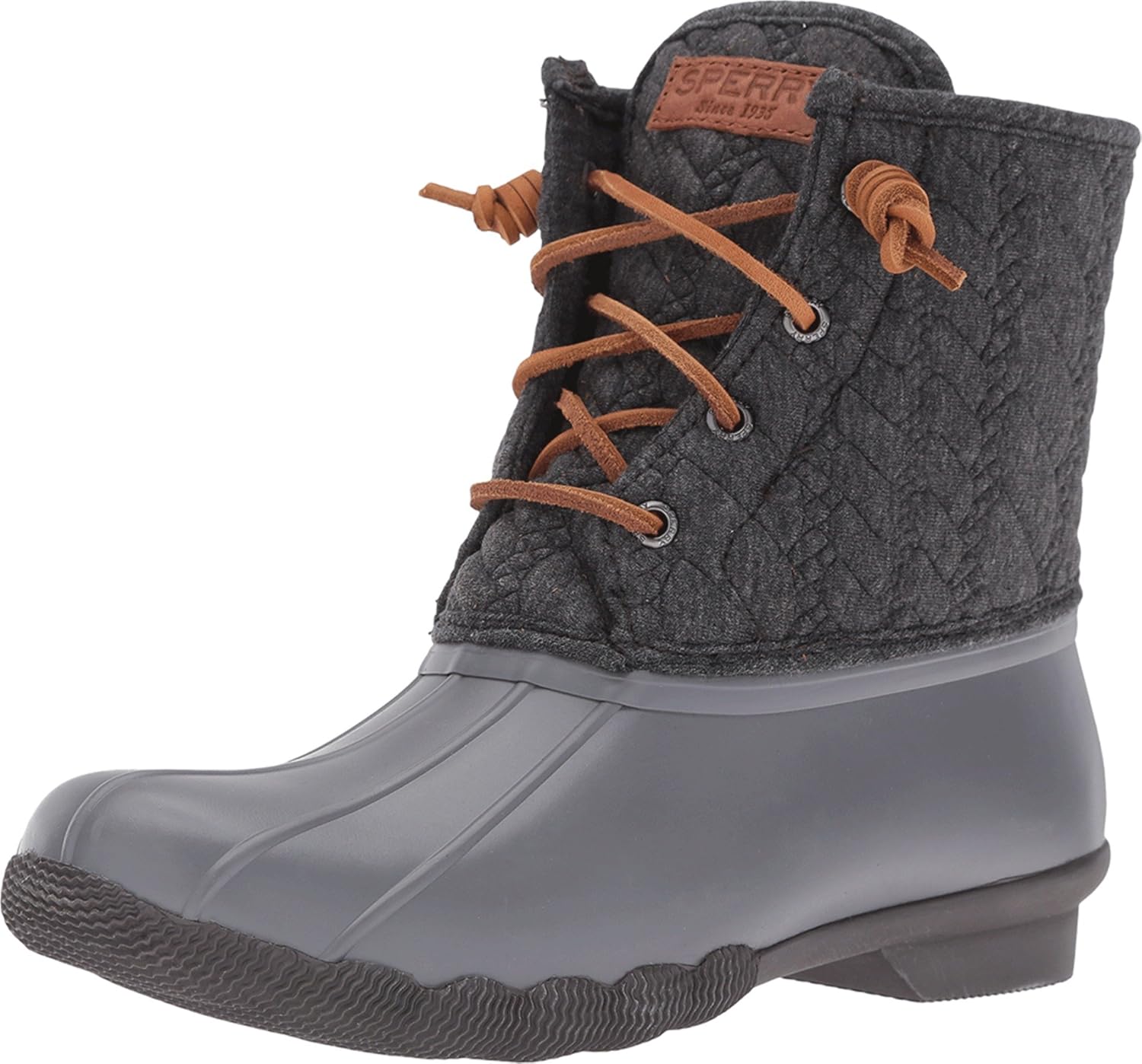 Sperry New Women's Saltwater Rain Boot Grey Rope 5