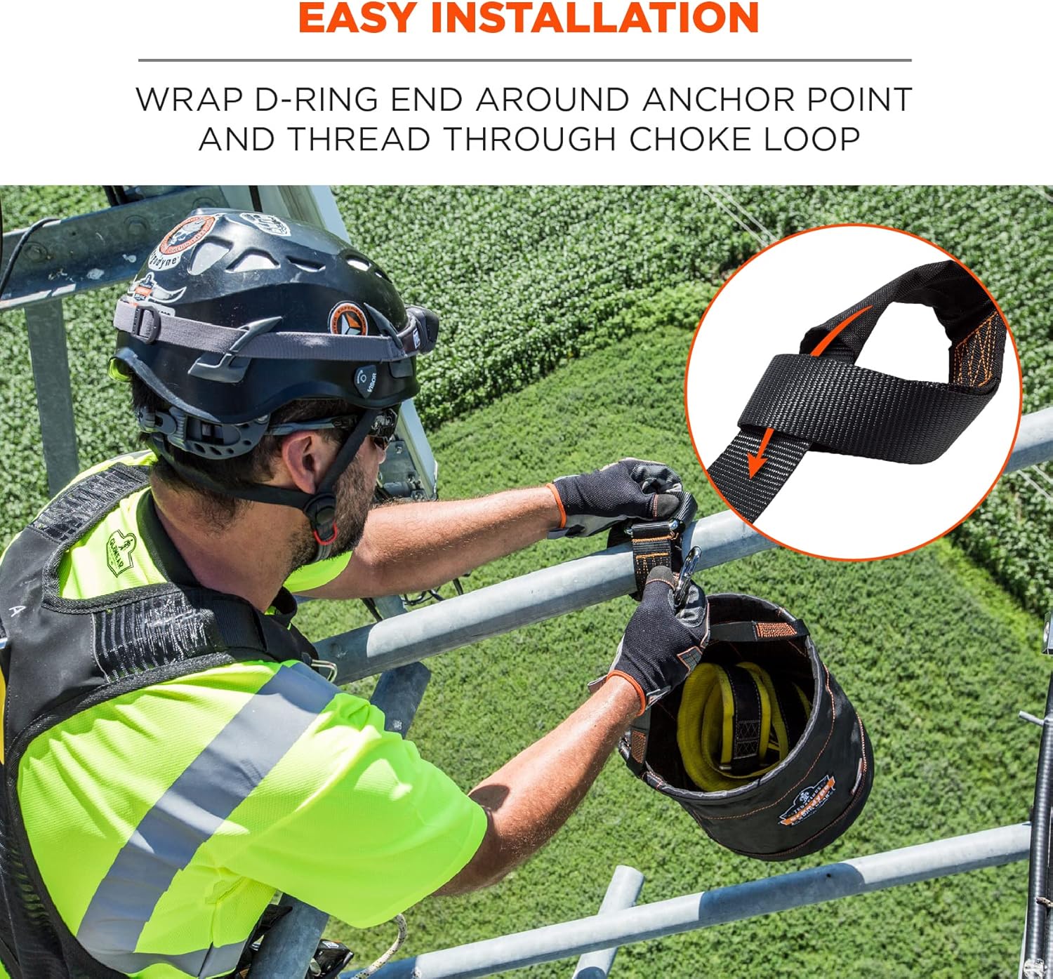 Ergodyne - 19175 Squids 3175 Tool Tethering Anchor Strap, 400 Pounds Black