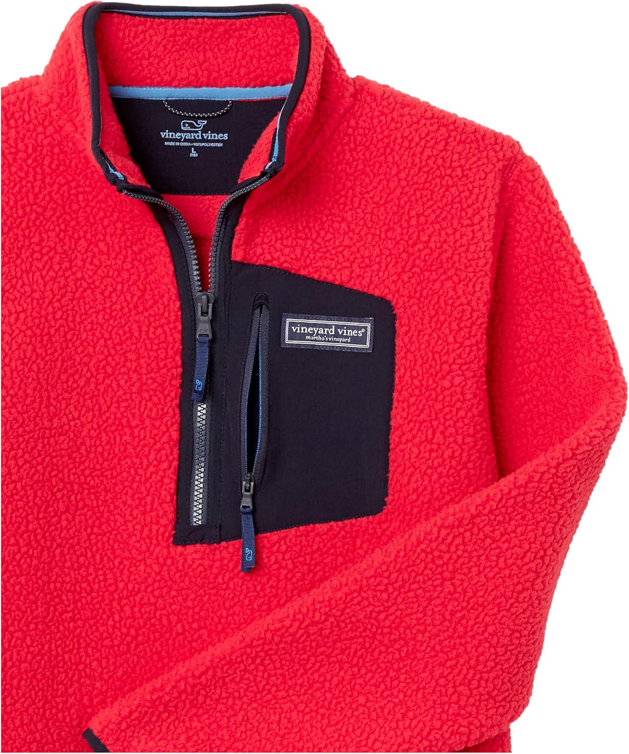 vineyard vines Boys' Sherpa 1/2 Zip: Clothing, Shoes & Jewelry