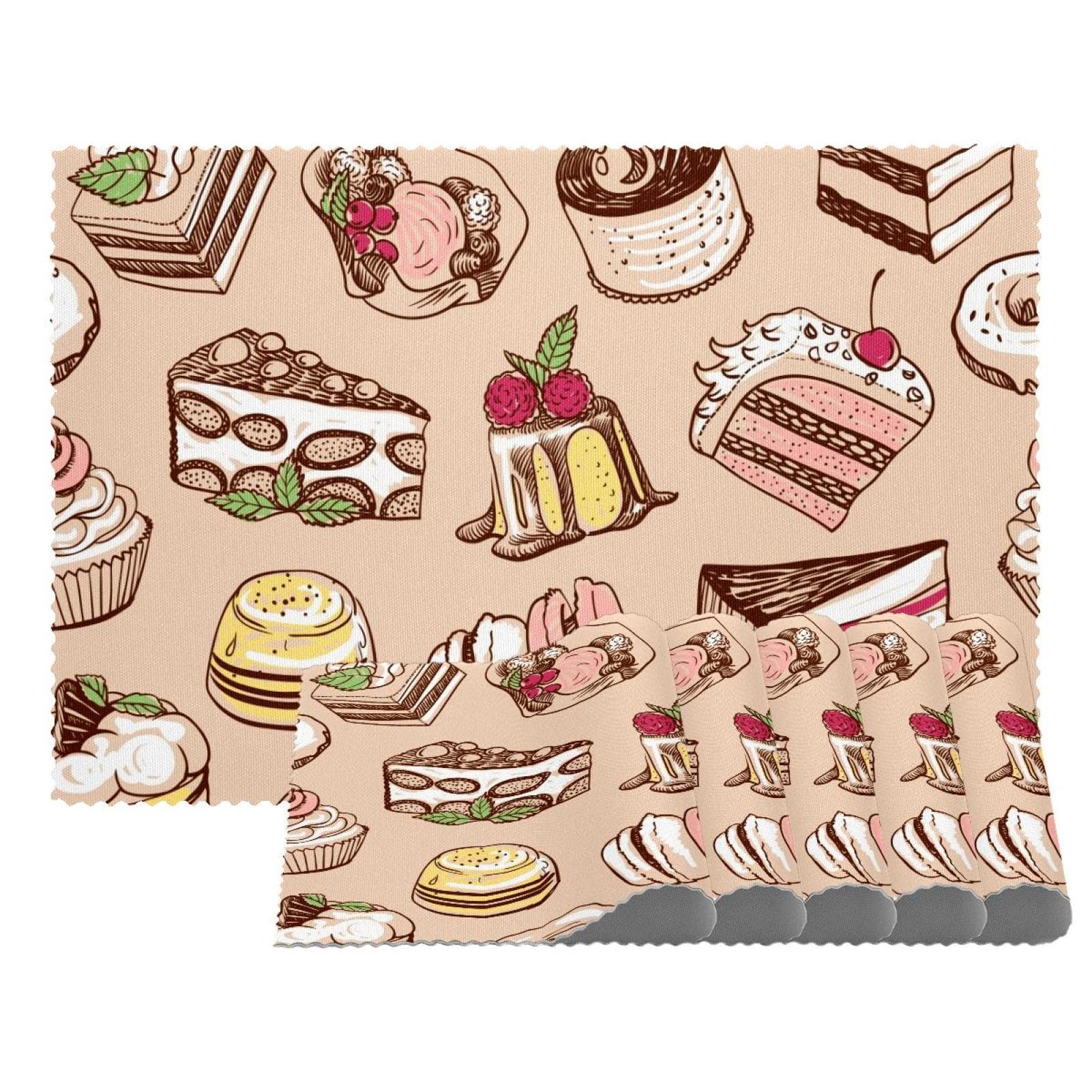 Set de table facile à nettoyer Sweet Cakes pour protéger des taches