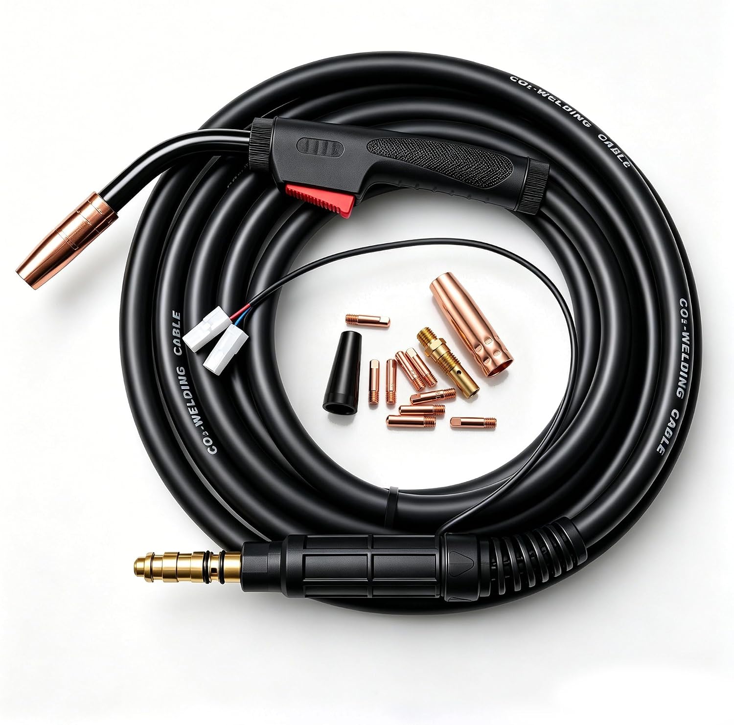 180A 15ft Mig Gun Replace Lincoln Magnum 100L K530-5 Fits Lincoln Weld Pak 100/125/155/175HD/3200HD/5000HD & SP-100T/125Plus/130T/135T/170T/175T Welder,with .023 .030 .035 tips kit