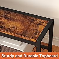 Vista 6 de HOMEFORT Shoe Bench, Modern Industrial Shoe Storage Bench, Entryway Bench with Mesh Shelf and Sturdy Metal Frame, Metal Shoe Rack Bench for Hallway