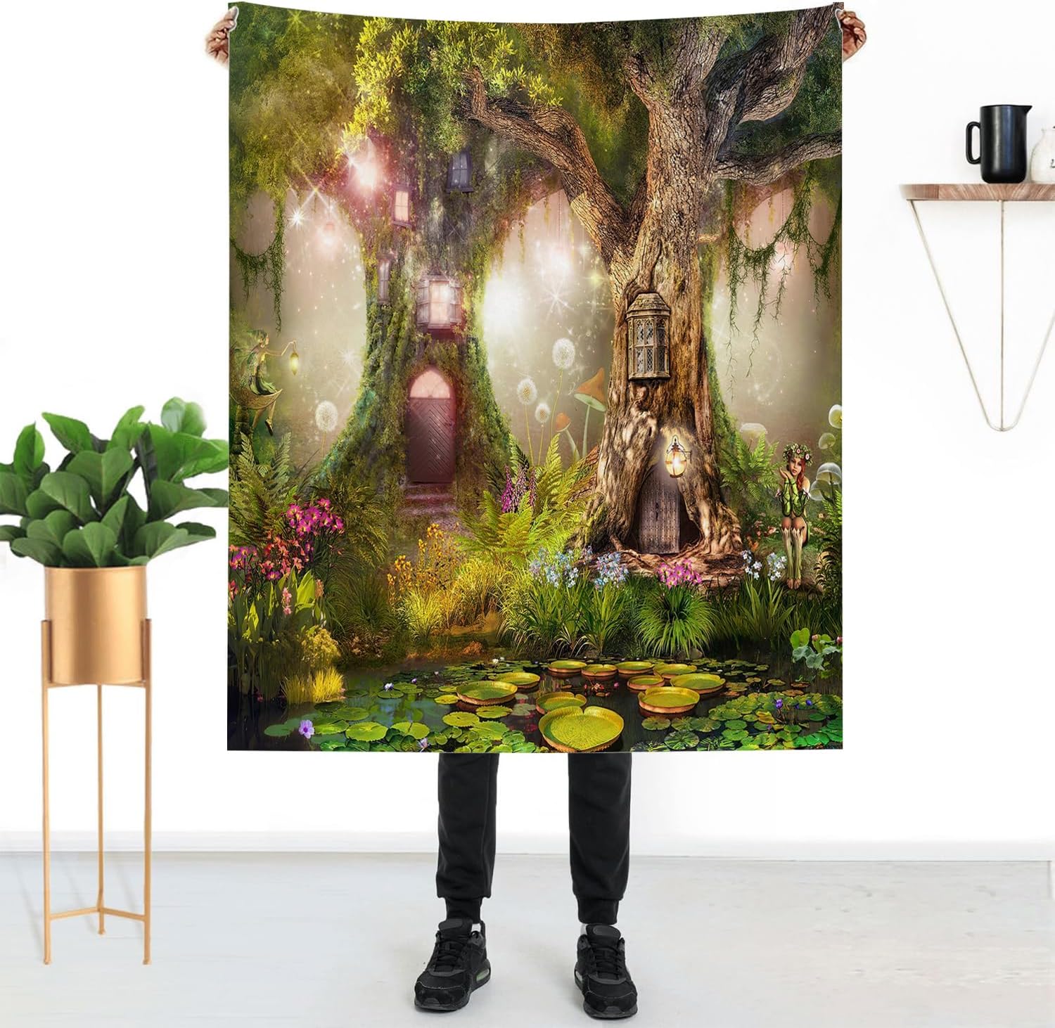 Forest Fairy Tales Blanket 40" x 50" Fantasy Nature Magic Tree Enchanted Super Soft Bedding Fleece Throw Blanket Microfiber Flannel Blankets Couch Sofa Warm Lightweight for Boys Girls
