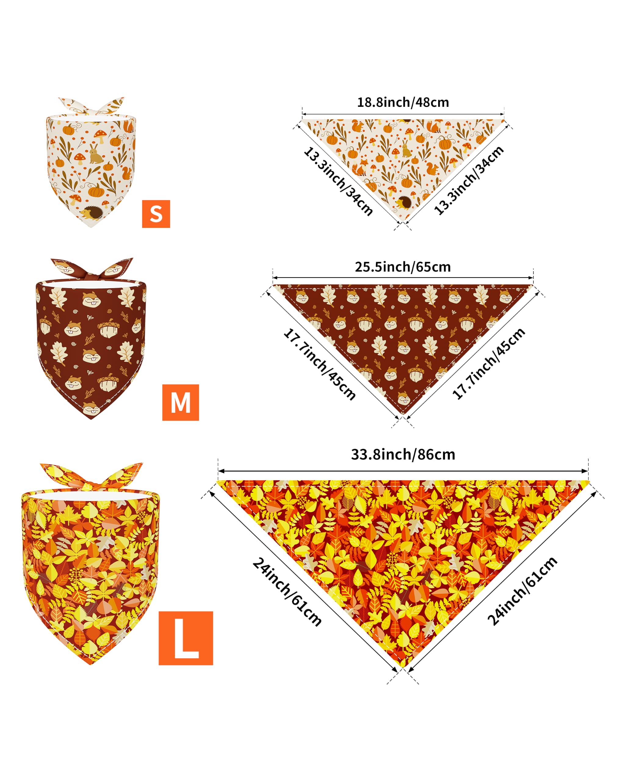 Halstücher für Hunde, Ahornblatt-Motiv, Dreieck, Halstuch, Lätzchen, Halstuch, Set für mittelgroße Hunde, Erntedankfest, Ernte, Foto-Requisiten, Zubehör, 100 Stück