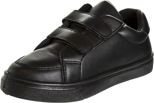 French Toast Boys Girls Shoes -Unisex Athletic Casual Dress Kids School Uniform Loafer Oxford Canvas Tennis Sneakers White/Black Little Kid/Big Kid