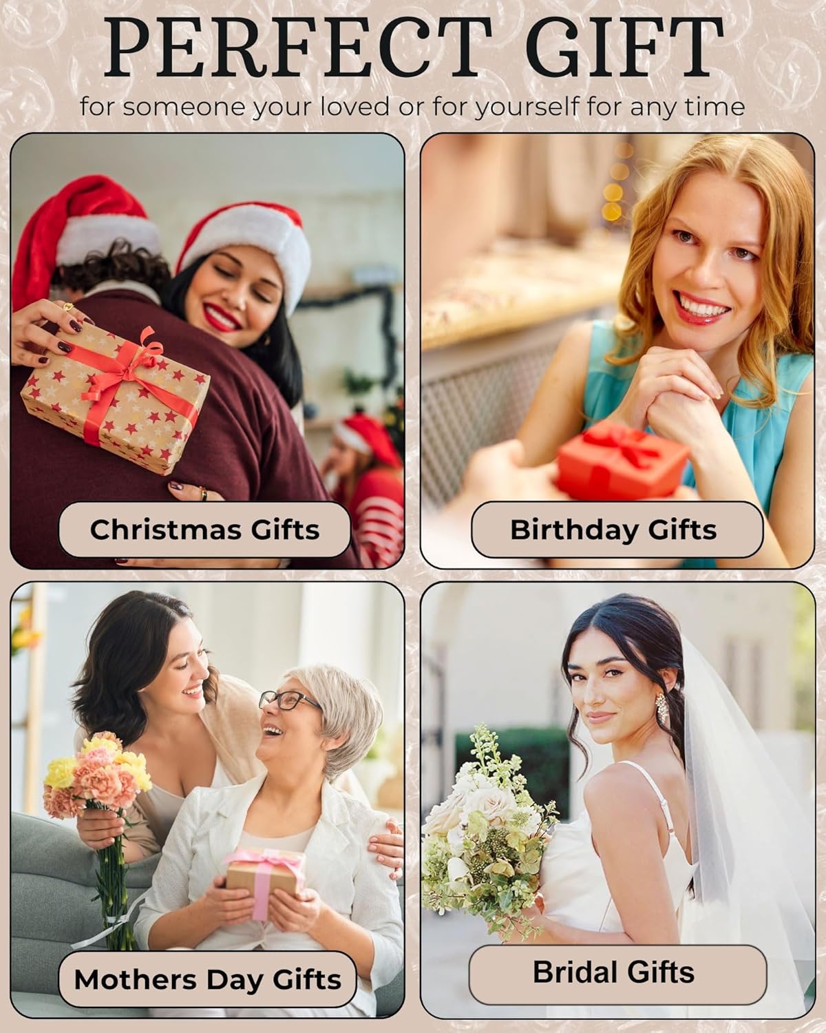 14K Gold Plated Cubic Zirconia Classic Tennis Bracelets for Women Dainty Round Oval Baguette Tennis Bracelet for Wedding Bridal Prom Jewelry Gift Size 6.5"+1" - Image 6