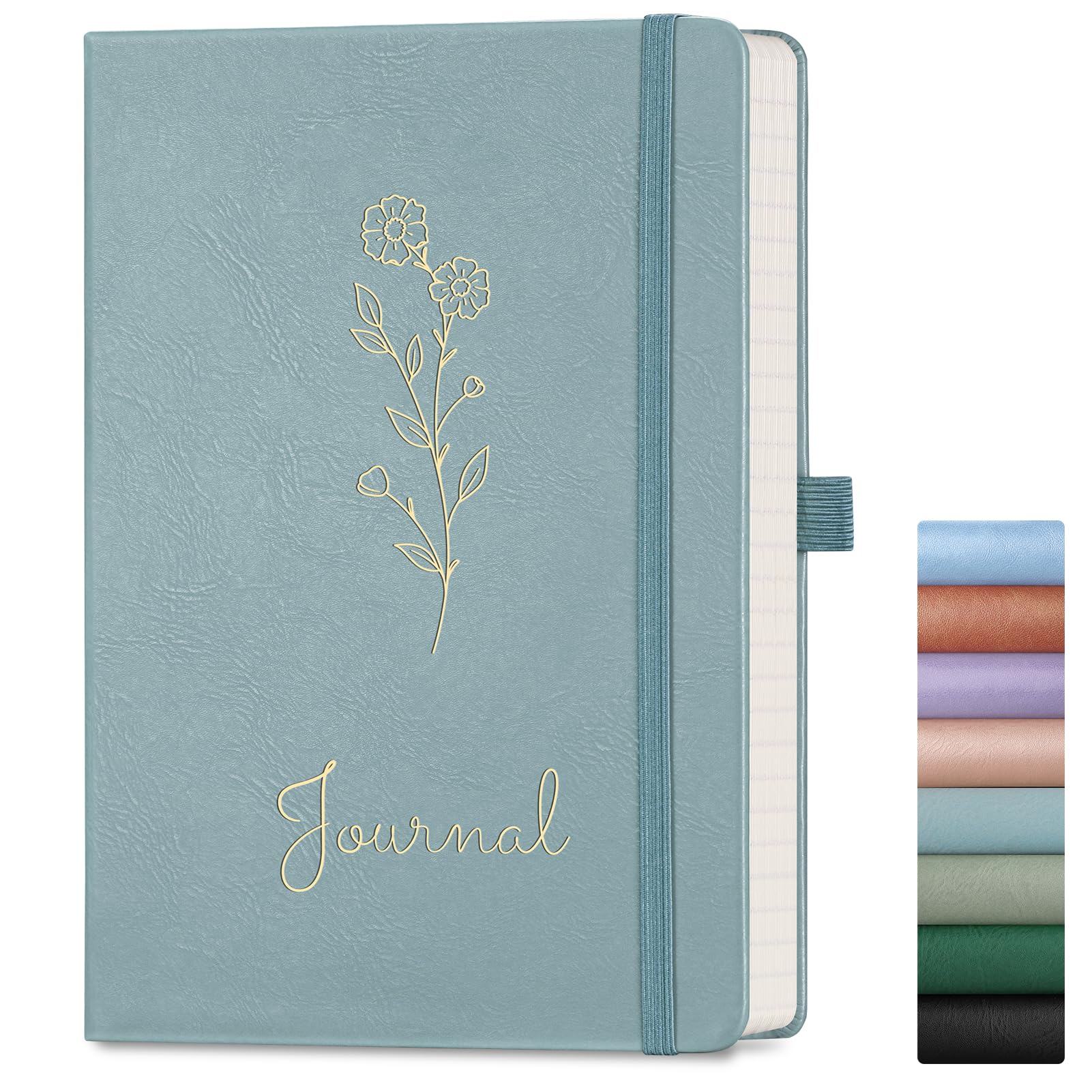 AUTEMPO A5 Graph Journal Notebook, 192 Pages, Hardcover, Gray Blue