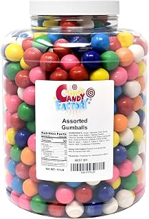Sarah's Candy Factory Gumballs 10 Lbs in Jar - Gumballs Assorted 1 Inch Gumballs in Jar - 24 mm Gum Balls - 10 Lbs in Jar, Kosher and Gluten free
