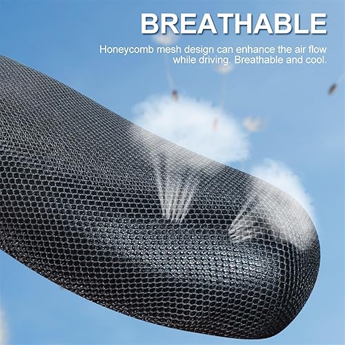 Miniatura 5 de Juego de asiento para moto, motocicleta, scooter, bicicleta eléctrica, universal, funda de asiento de motocicleta MLXL 3D, protector de malla