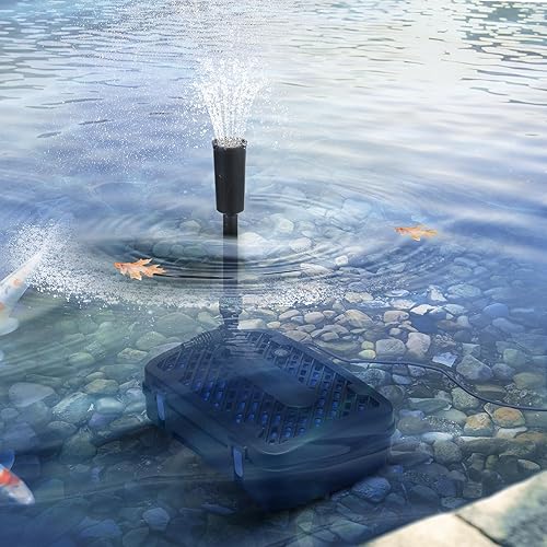 Miniatura 2 de VIVOHOME Kit de sistema de fuente de filtro de estanque todo en uno, bomba de agua sumergible de 790 GPH para estanques de hasta 1320 galones