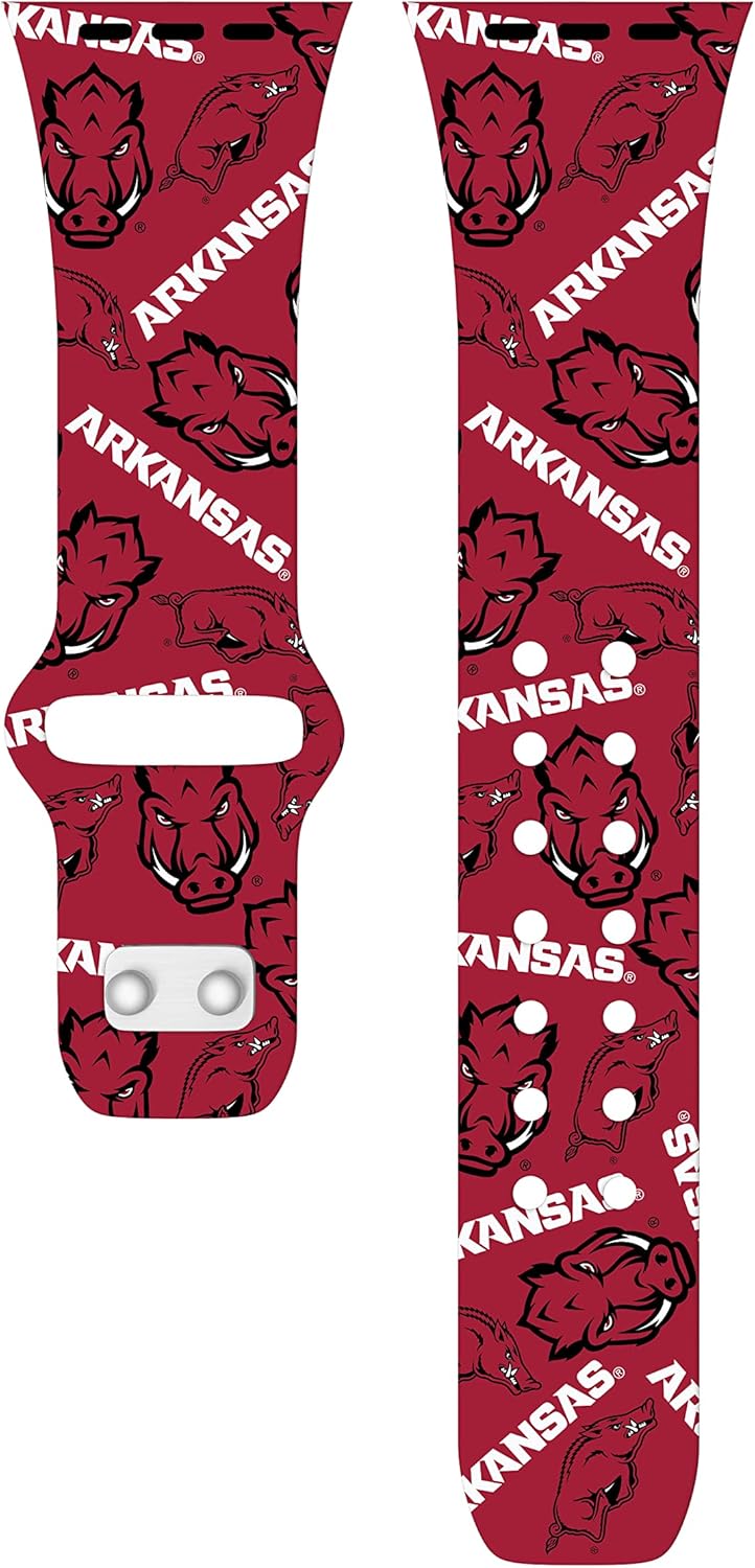 AFFINITY BANDS Arkansas Razorbacks HD Combo Package Compatible with Apple Watch and AirPods Pro (38/40/41mm (42mm Series 11) Long Random)