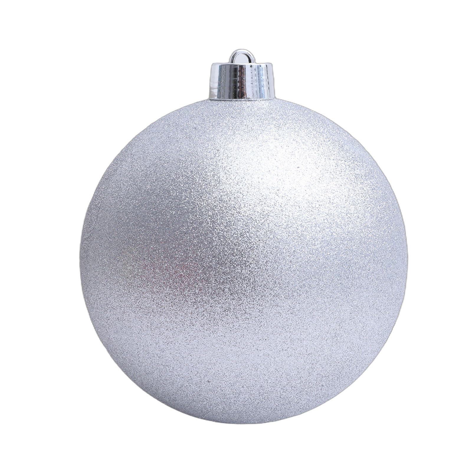 Générique Boules de Noël à Suspendre en Argent Scintillant 25, 30, 40 cm pour décoration d ' Arbre, plastomère Scintillant, Installation Simple Fine et permanente pour Les fêtes de Fin d ' année