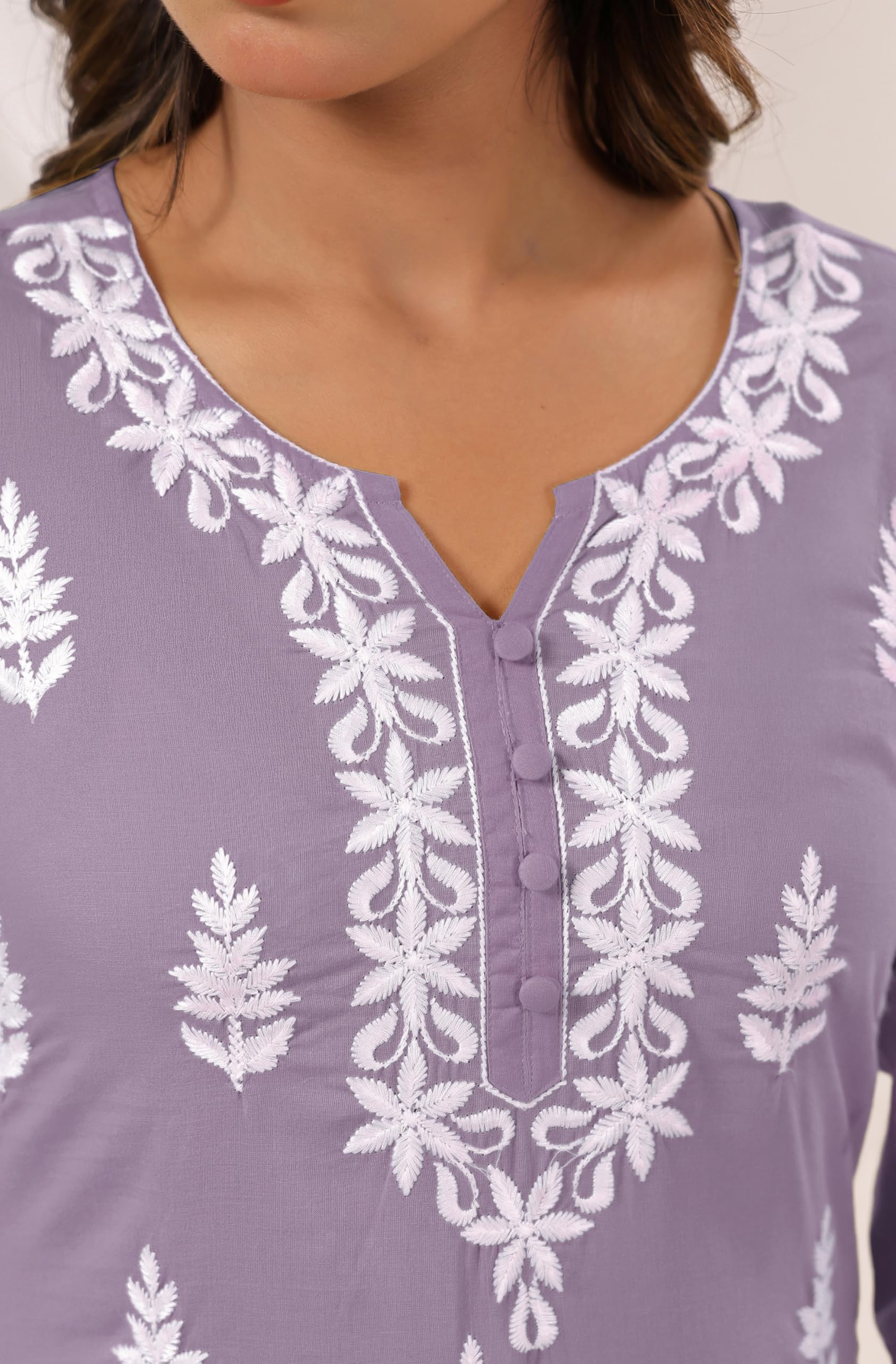 Janasya Women's Pure Cotton Embroidered Straight Kurta product image 7