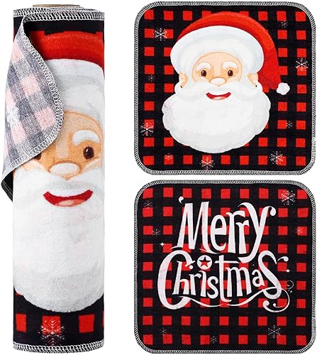 Lincia 30 toallas de papel de Navidad sin papel, reutilizables, lavables, de algodón, toallas de papel de cocina, toallas de papel reutilizables,
