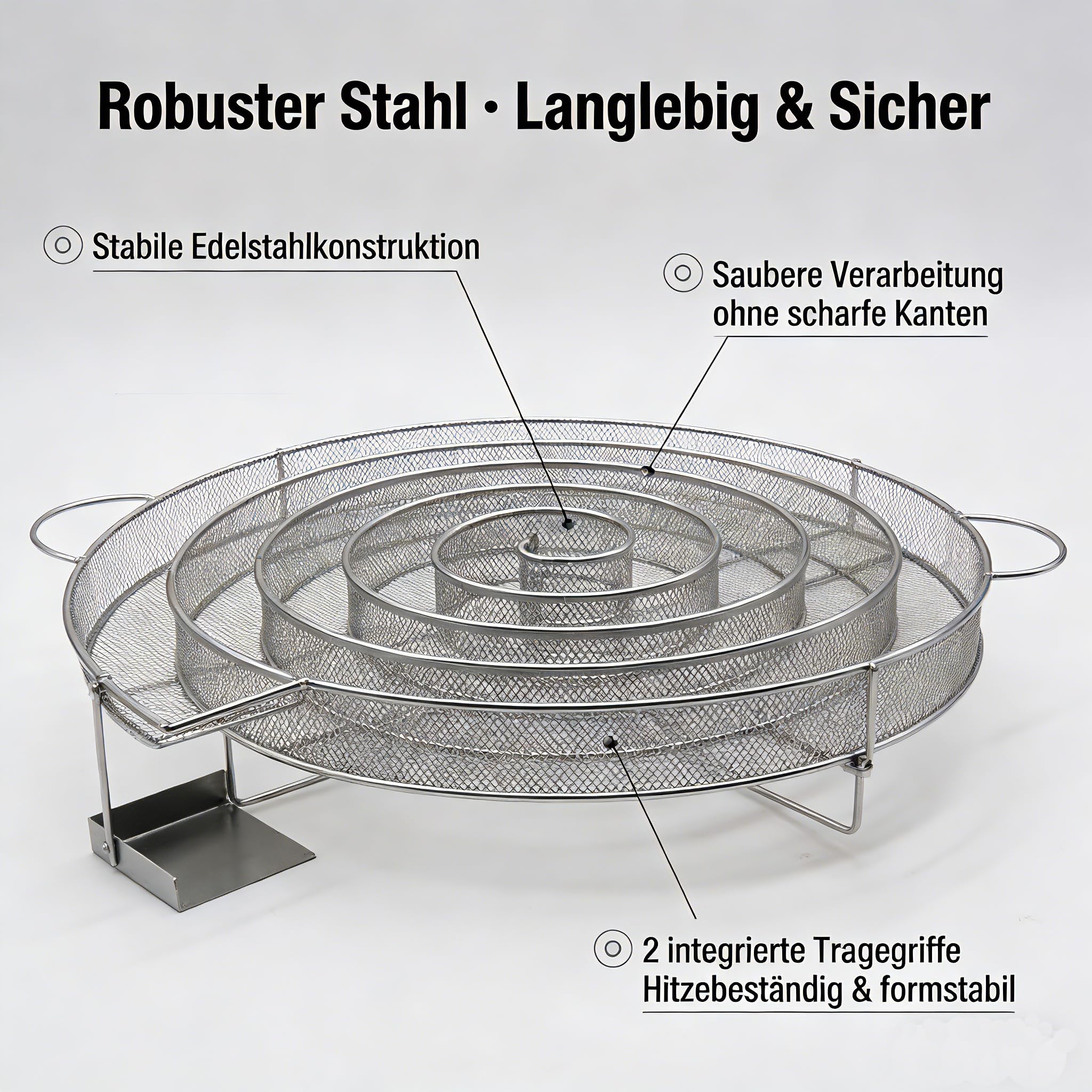Kaltrauchgenerator, räucherofen edelstahl für heißes und kaltes Rauchen, perfekt für alle Grillgeräte und Raucher, Rauchzeit bis zu 24 Stunden
