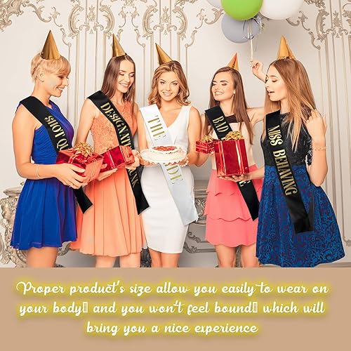 Miniatura 6 de LEIFIDE Paquete de 10 bandas para novia y dama de honor, regalos divertidos de equipo, decoraciones para mujer, novia, dama de honor, suministros de