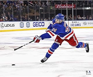 Kaapo Kakko New York Rangers Unsigned Blue Jersey Shooting Photograph - Original NHL Art and Prints