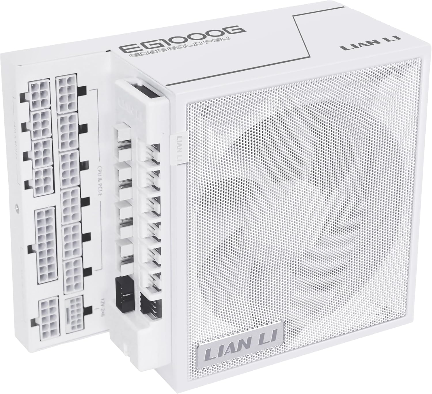 Cybenetics Lian Li Edge Gold 1000W 80 Plus Gold White Full Modular 12VHPWR Power Supply with USB Hub EG1000G White EU