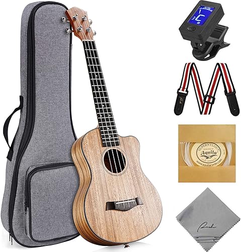 Miniatura 15 de Ranch - Ukulele profesional, de madera, kit de ukelele con 12 lecciones en línea gratis