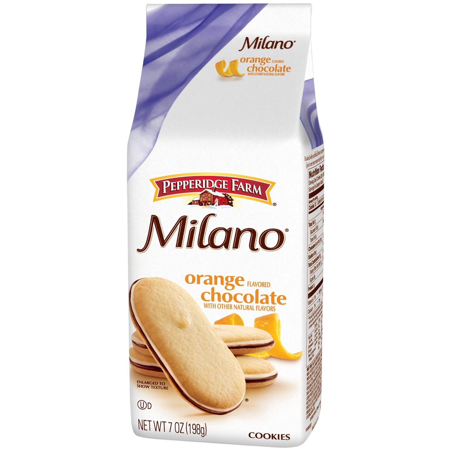 Pepperidge Farm Milano Orange Flavored Chocolate Cookies 7 oz (Pack of 4)