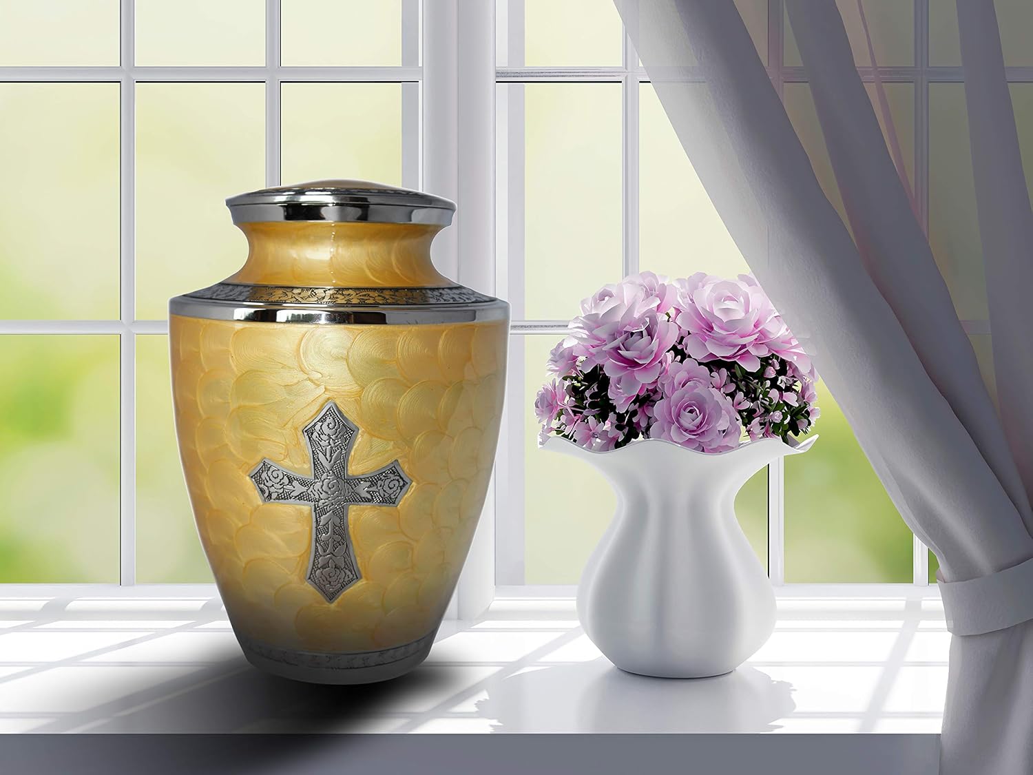 Crazy Deals Glory to God Catholic/Christian Cross Cremation Urns for Adult Ashes for Funeral, Burial, Niche or Columbarium, 100% Brass, Cremation Urns for Human Ashes Adult 200 Cubic Inches (Large, Ocean) Holiday Deals 🛒 Glory to God Catholic/Christian Cross Cremation Urns for Adult Ashes for Funeral, Burial, Niche or Columbarium, 100% Brass, Cremation Urns for Human Ashes Adult 200 Cubic Inches (Large, Ocean)