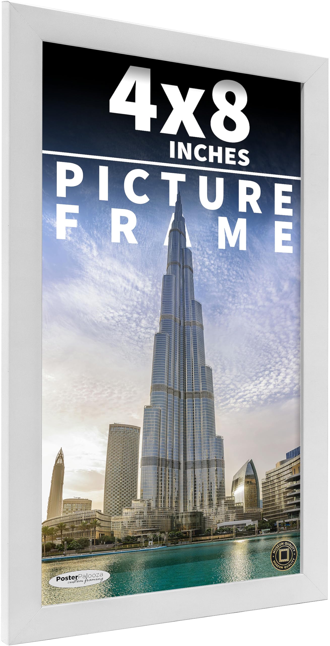 Amazon.com - Poster Palooza 4x8 Inch Frame White Solid Pine Wood