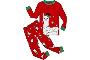Girls Holiday Pajamas Set Kids Long Sleeve PJs Cotton Jammies - Size 10-12