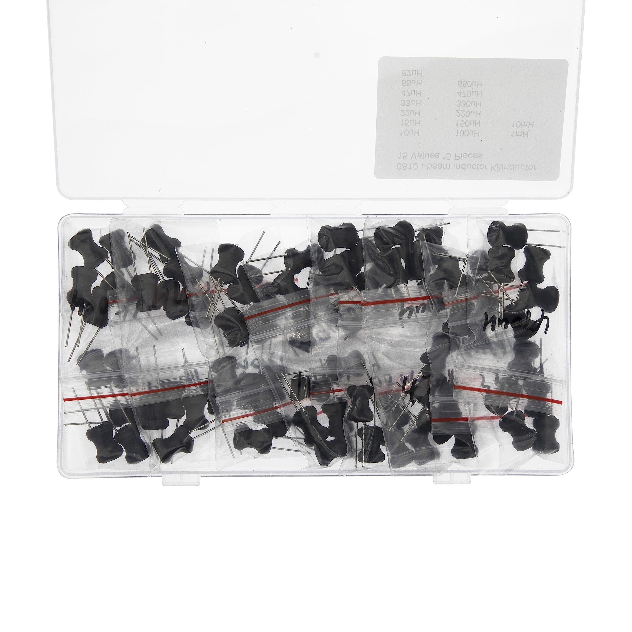 15 Valores * 5 Piezas 0810 Kit de inductor de haz en I 10uH 15uH 22uH 33uH 47uH 68uH 82uH 100uH 150uH 220uH 330uH 470uH 680uH 1mH 10mH