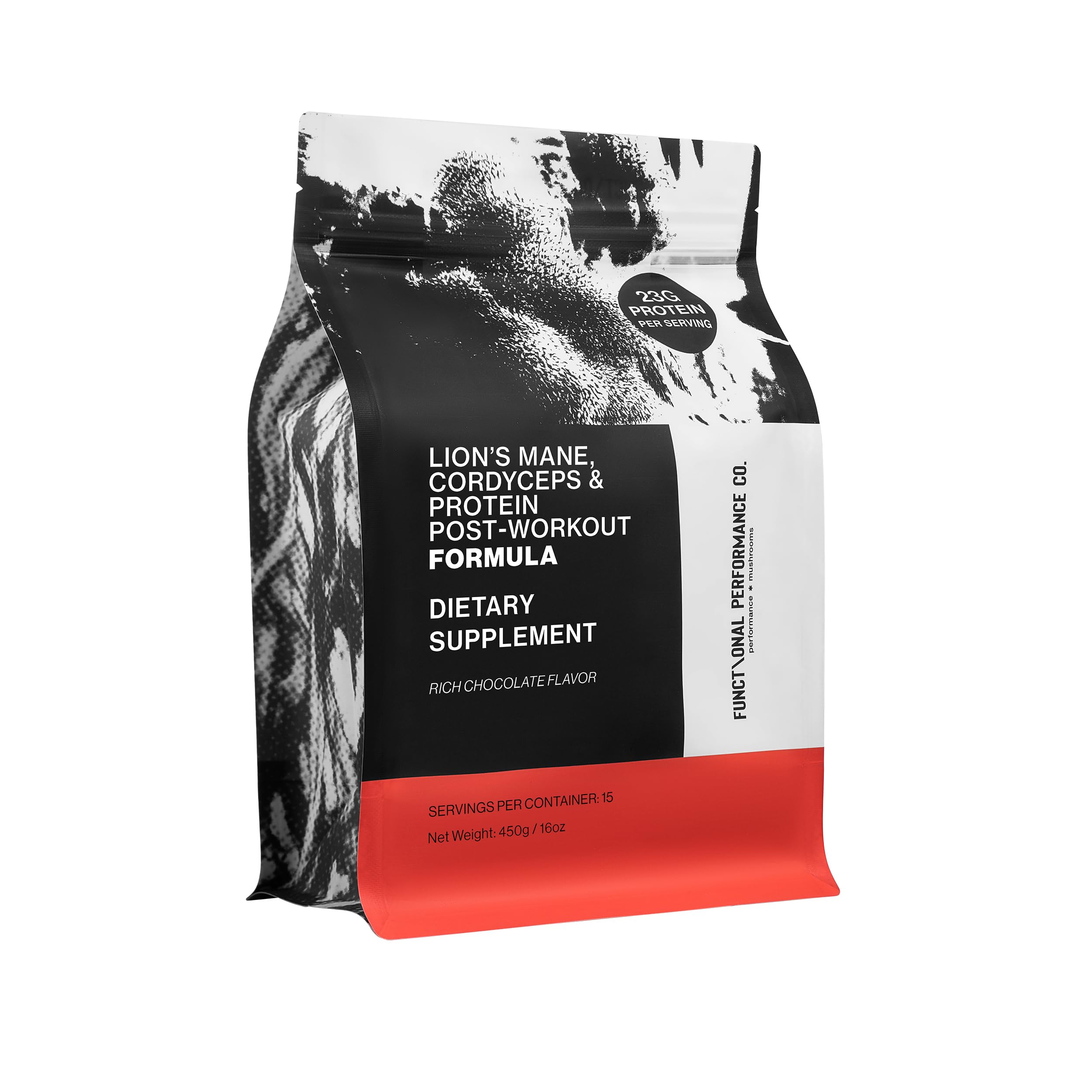 Functional Performance Co Whey Protein Isolate com Lion’s Mane e Cordyceps 400 mg, 15 porções, 450 g