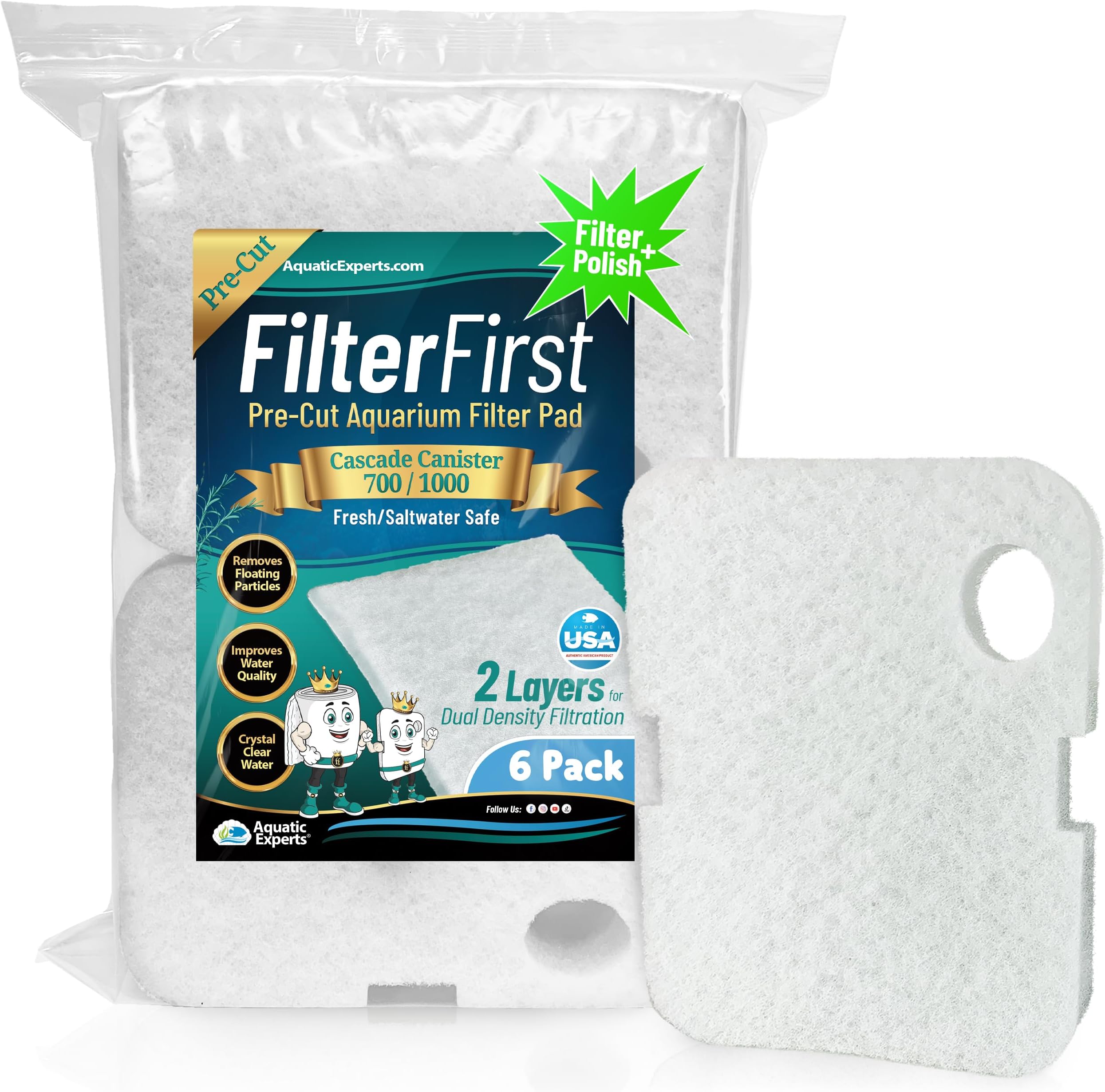 AQUANEAT Replacement Filter Foam Pads - Compatible With Cascade - Foto 3