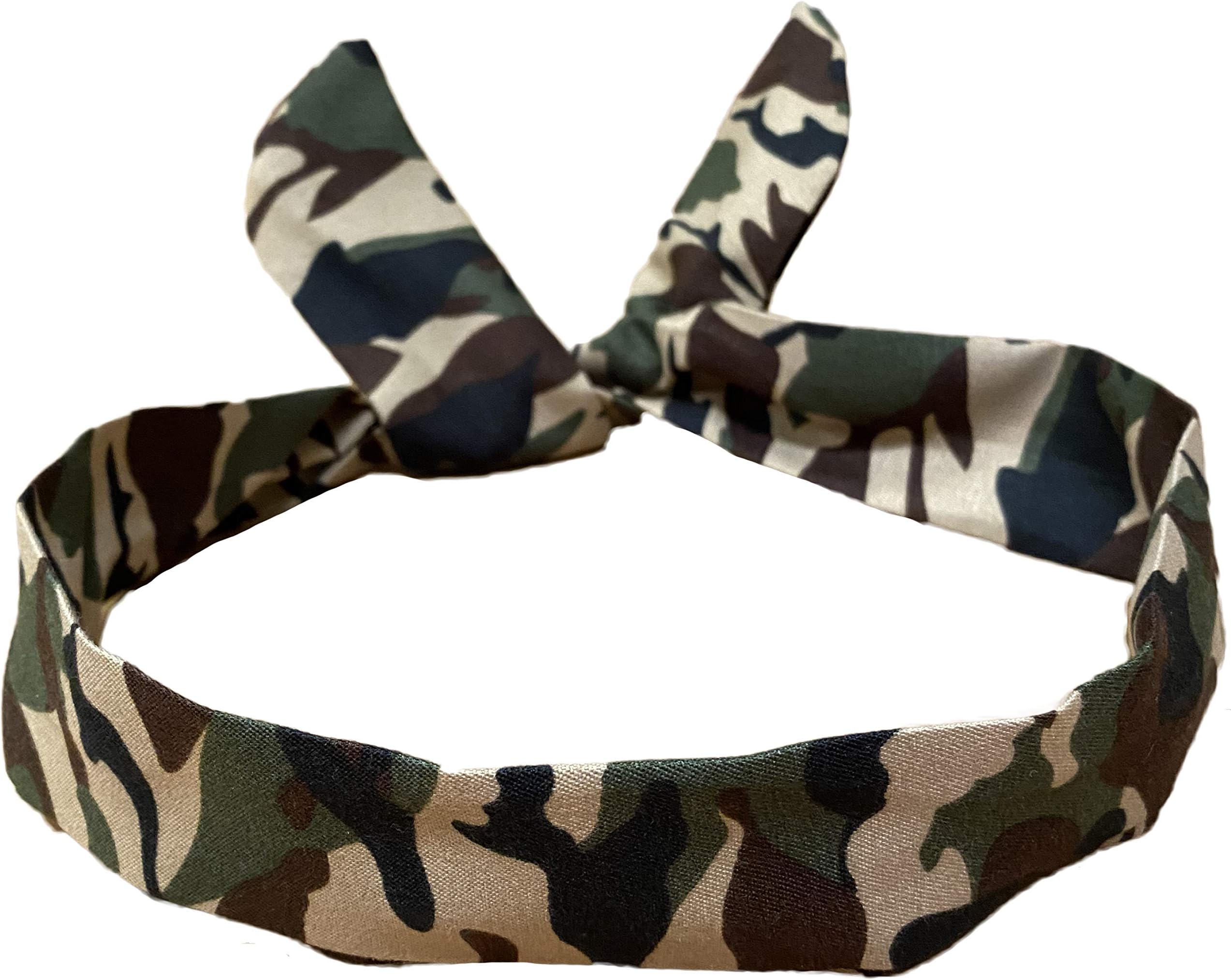 Camouflage Wire Headband Festival Summer Hair Vintage