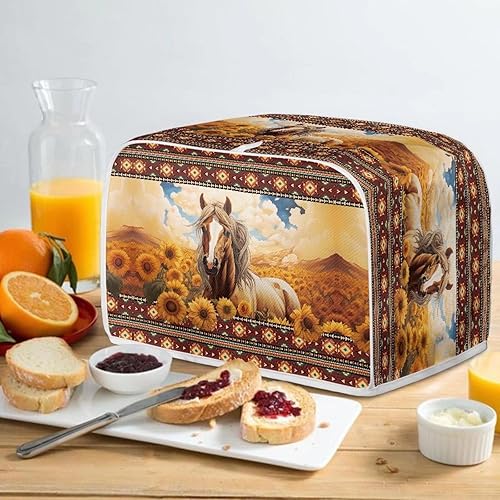 Miniatura 150 de Funda para horno con estampado de galaxia, protector de máquina de pan de cocina, cubierta para tostadora de 2 rebanadas de gato lunar para el Gato