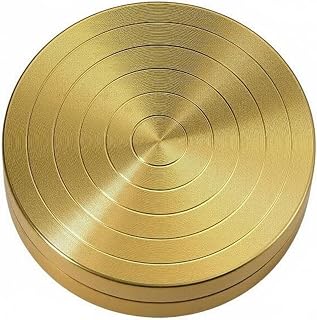 Amagogo ner Rotation Board Dance Disc Balance With Anti Slip Bottom And Smooth 360 Degree Motion In Aluminum Rubber And Steel Suitable for practice body, Yellow, Small Diameter 80mm, Height 23mm