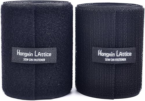 Juego de tiras de gancho y bucle autoadhesivas, 3.9 in de ancho (aproximadamente 4 pulgadas), 6.6 ft de largo, con cierre de tela de nailon no