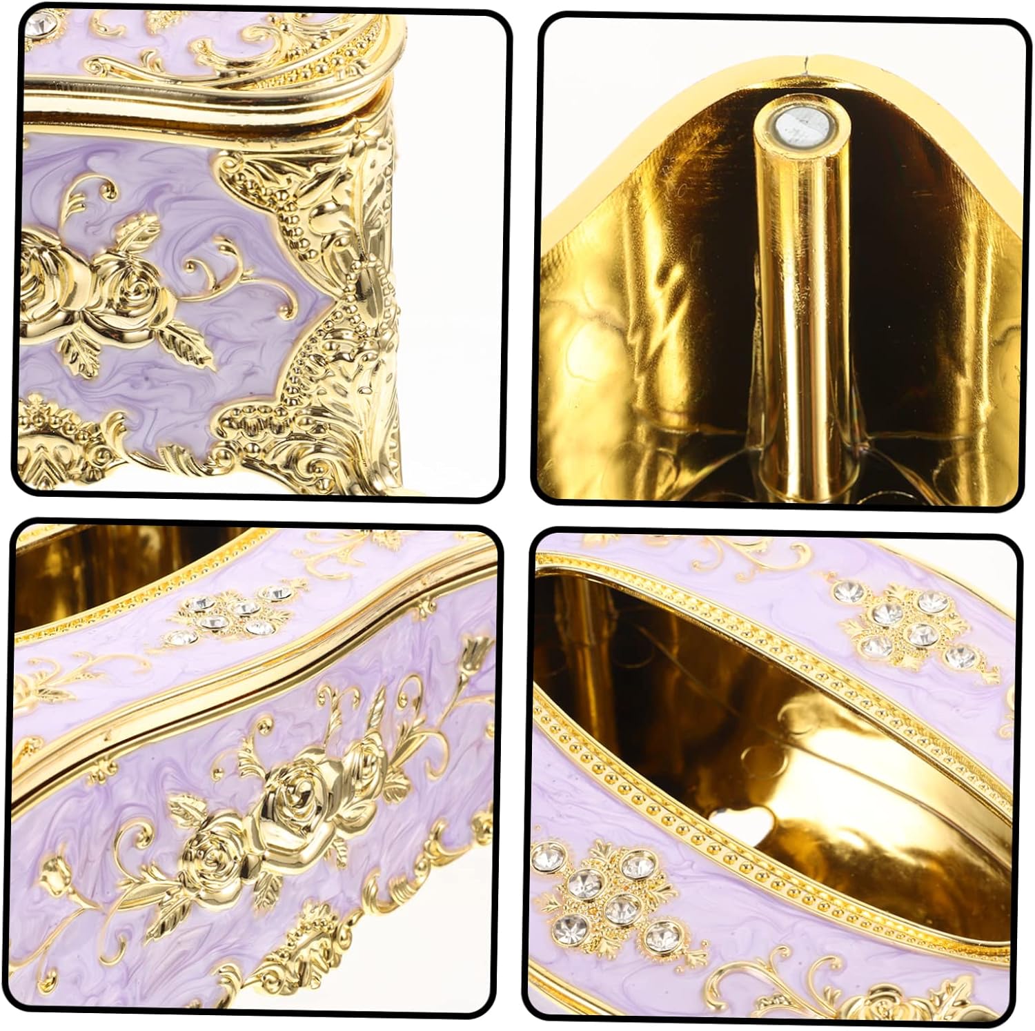 OUNONA Car Tissue Box Cover Elegant European Style Plastic Holder for Home and Vehicle Use Multifunctional Napkin Dispenser for Living Room Bedroom and Office