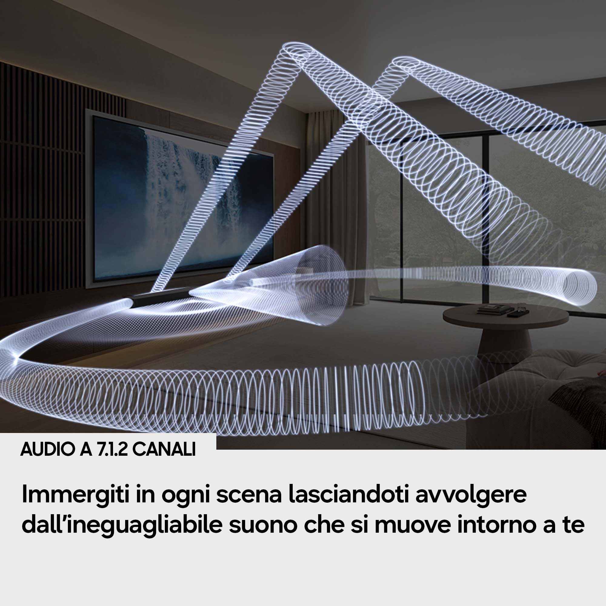Samsung Q-Serie Soundbar HW-QS90H/XC 7.1.2 Canali, All-In-One Soundbar, Wireless Dolby Atmos, DTS XConvertible Fit, Q-Symphony, Connessione TV Wireless, 2026