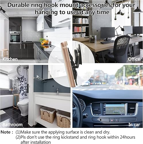 Miniatura 7 de Aircawin - 2 soportes para anillo de teléfono celular, diseño de araña, lindo soporte de dedo para teléfono, soporte de teléfono con 4 soportes para