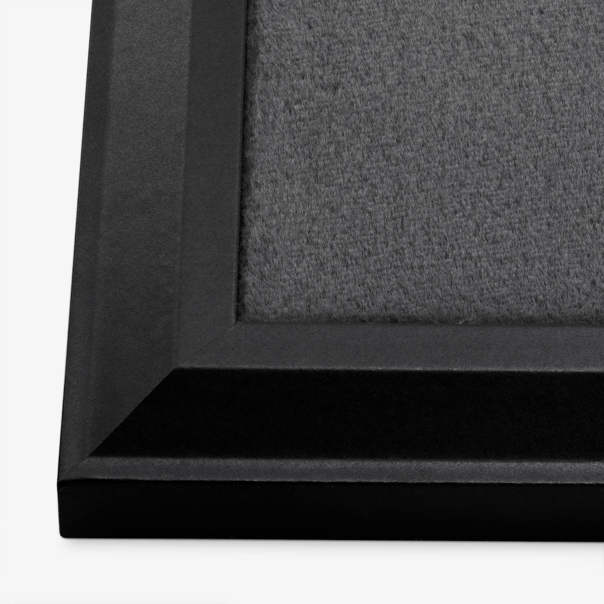 Navaris Bacheca da Parete Morbida 60 x 45 cm - Porta Foto Muro e 24 Puntine Oro Argento - Bacheca Tessuto Peluche Grigio con Cornice Nera - Porta Gioie