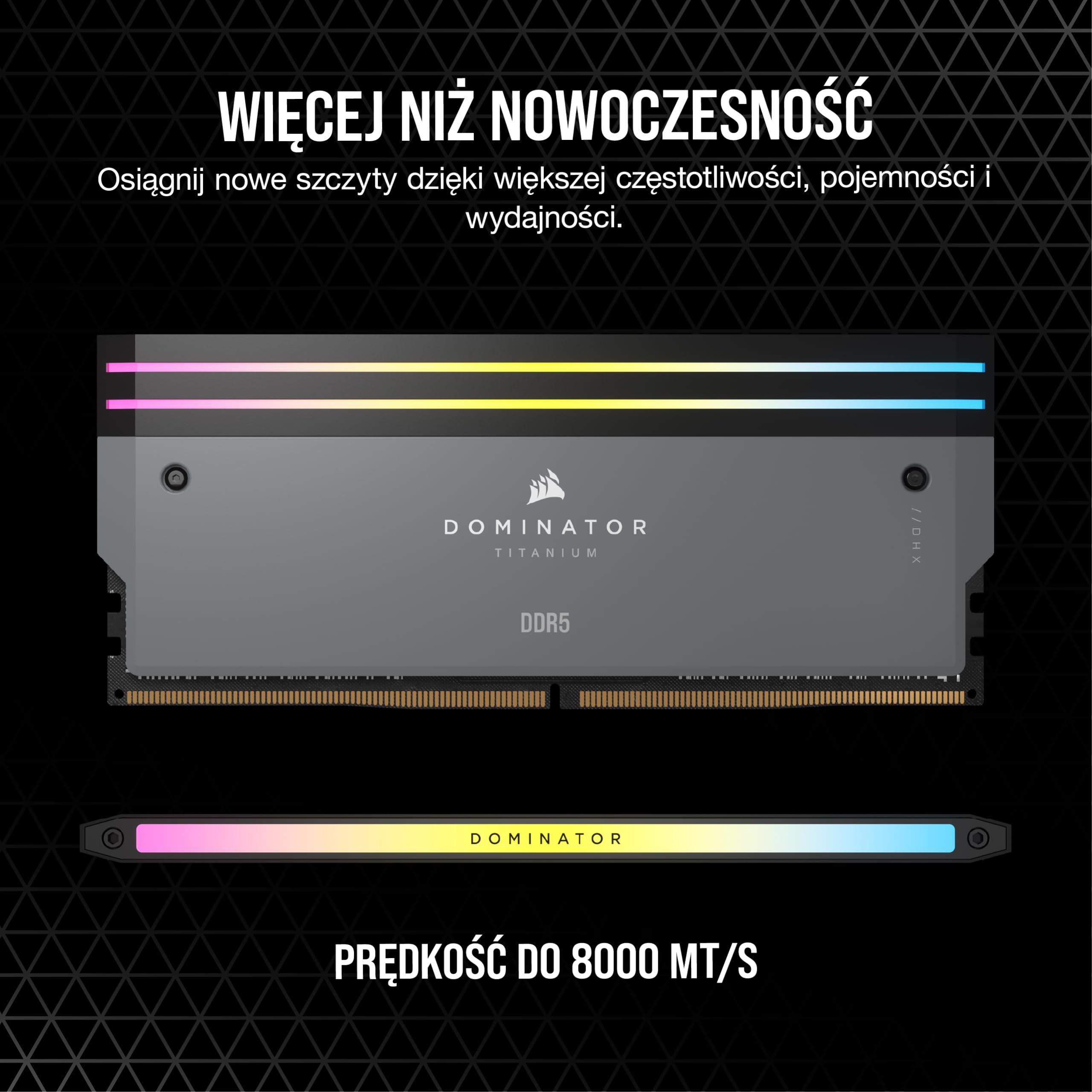 DOMINATOR TITANIUM DDR5 XMPメモリキット 96GB Pamięć DOMINATOR TITANIUM RGB DDR5 | CORSAIR